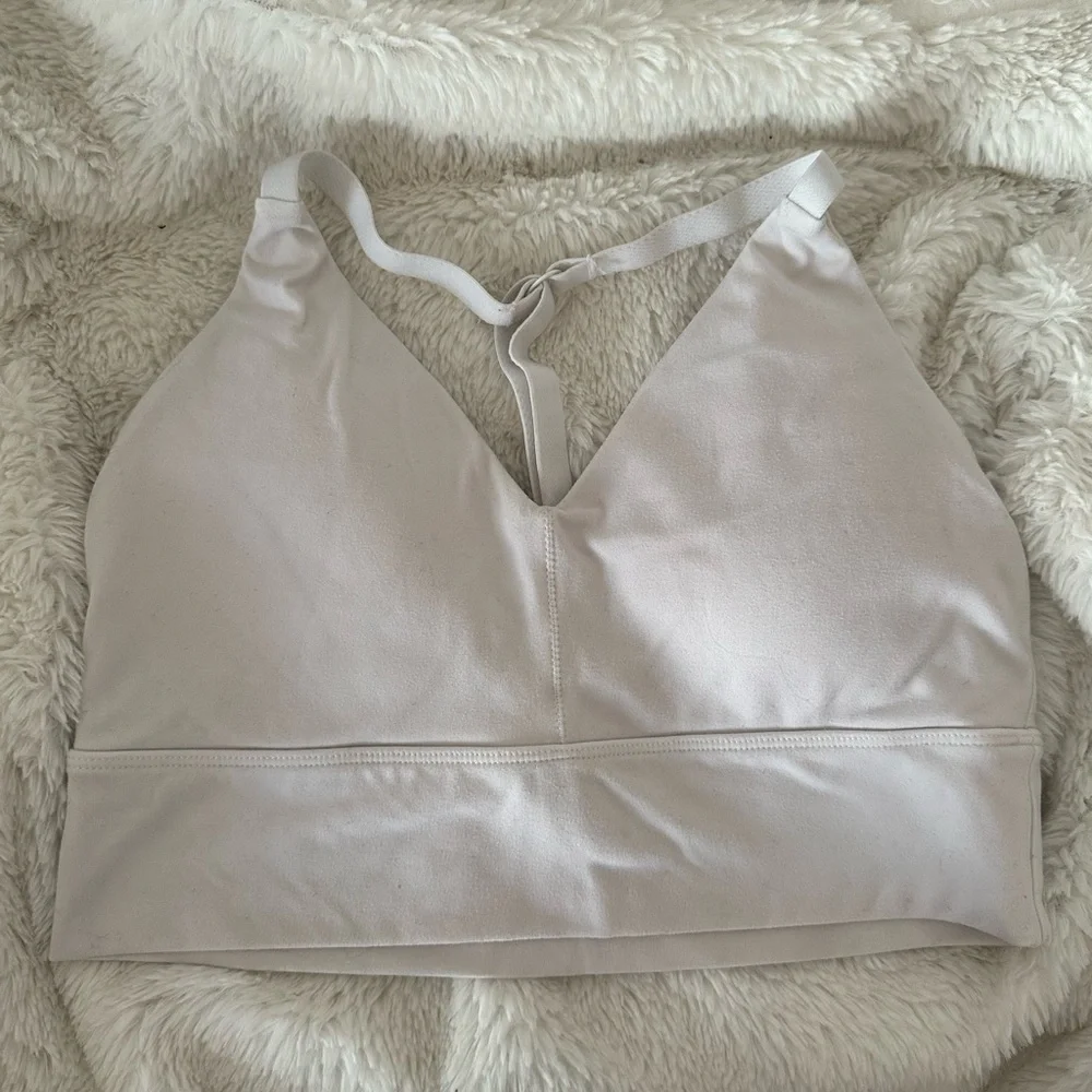 Alphalete Logo Sports Bra- White - Picture 3 of 5